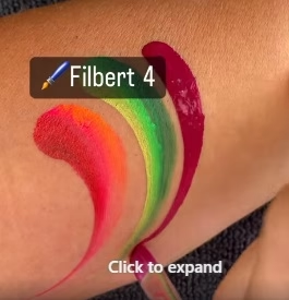 Filbert 4 – Blazin Face Painting Brush