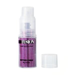 Glitter Pump Spray Butterfly Wings Holographic Purple Open