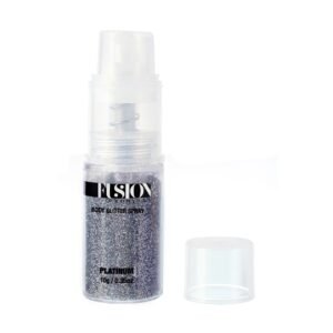 Glitter Pump Spray Platinum Metallic Silver Glitter Open