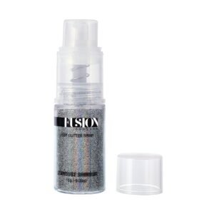 Glitter Pump Spray Stardust Shimmer Holographic Silver Open