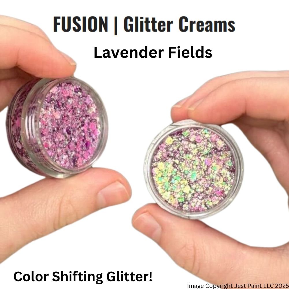 Lavender Fields-Fusion Body Art Glitter Cream 10mL (UV Reactive & Color Shifting)
